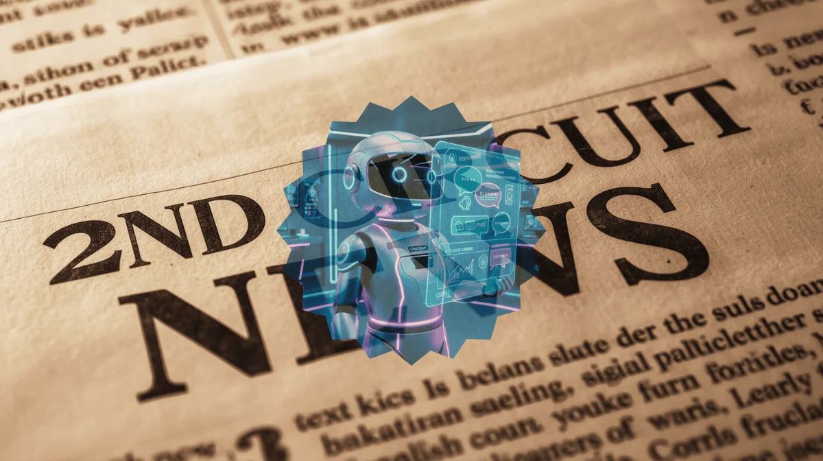 2nd Circuit AI Chat News headline featuring a chatbot