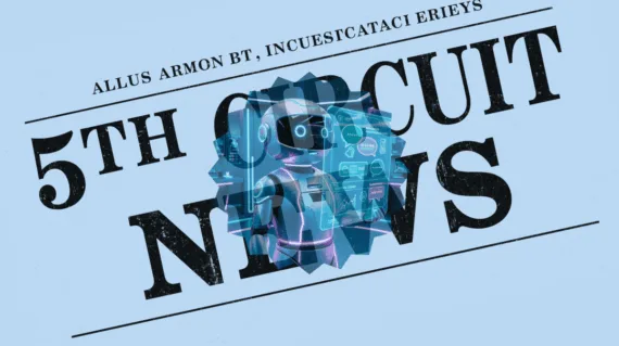 5th Circuit AI Chat News headline featuring a chatbot