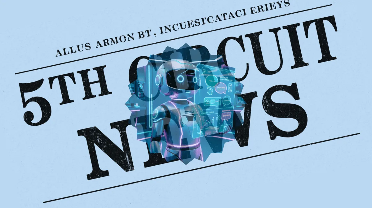 5th Circuit AI Chat News headline featuring a chatbot