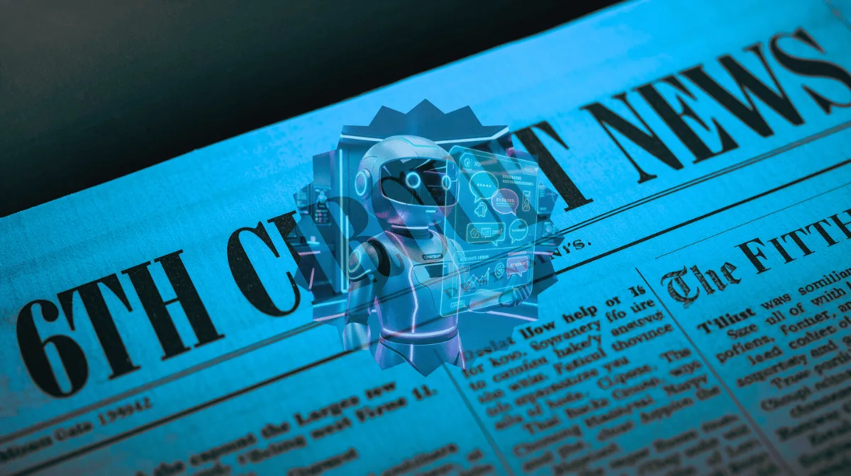6th Circuit AI Chat News headline featuring a chatbot