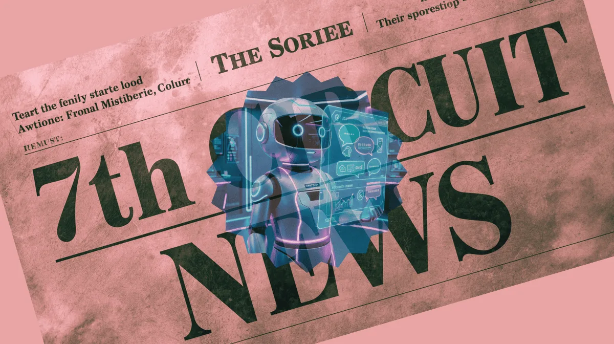 7th Circuit AI Chat News headline featuring a chatbot